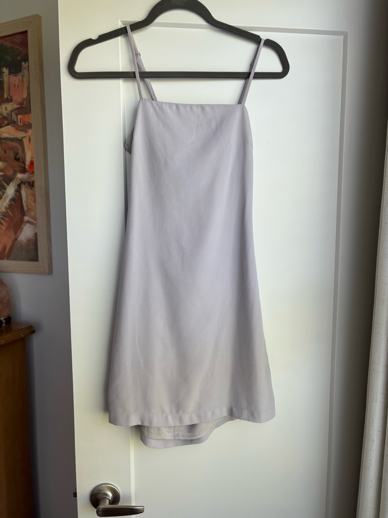 Lilac/Grey Spaghetti Strap Dress